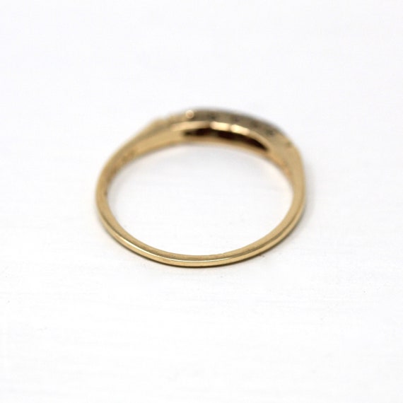 Vintage Wedding Band - Retro Era 14k Yellow Gold … - image 8