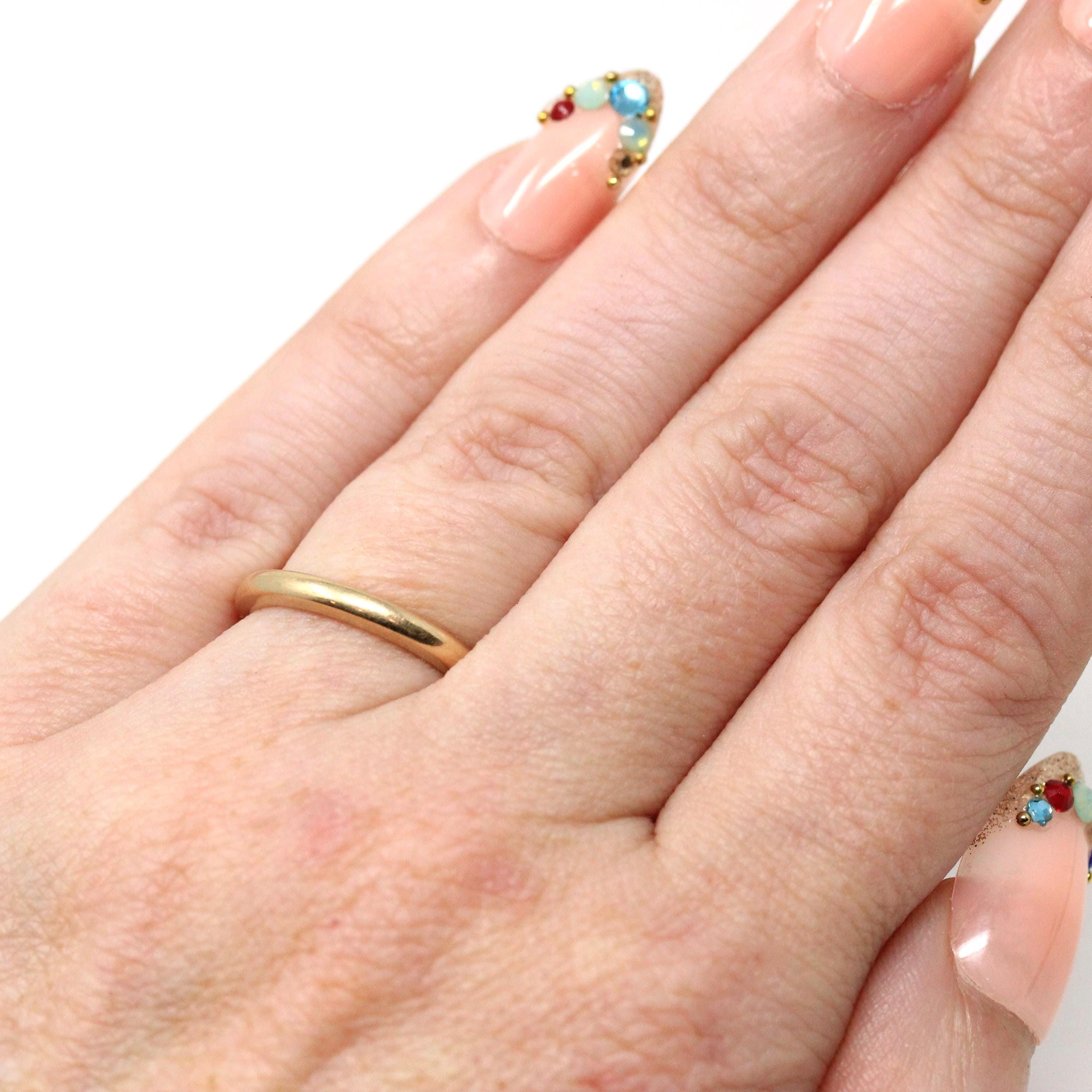 ヴィンテージ 結婚指輪 - ミッドセンチュリー時代 14K イエロー