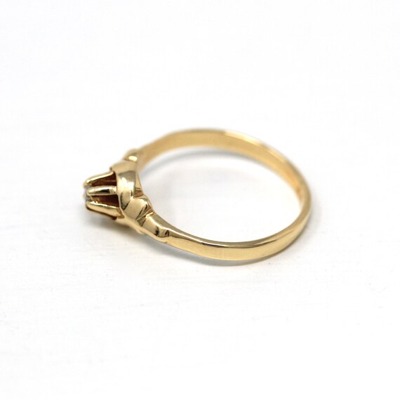Sale - Genuine Diamond Ring - Retro 14k Yellow Go… - image 8