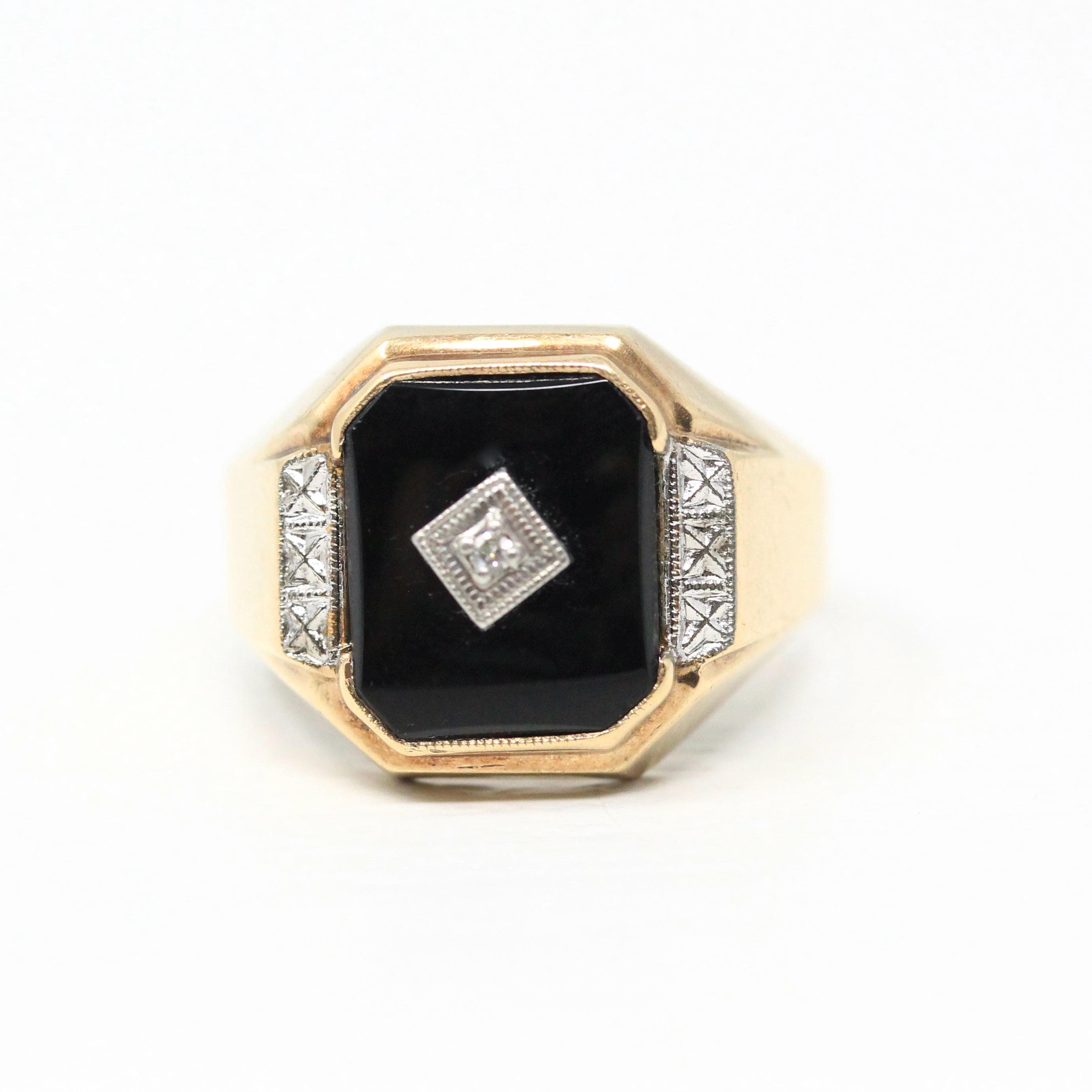 Retro 60s Onyx Ring - Etsy