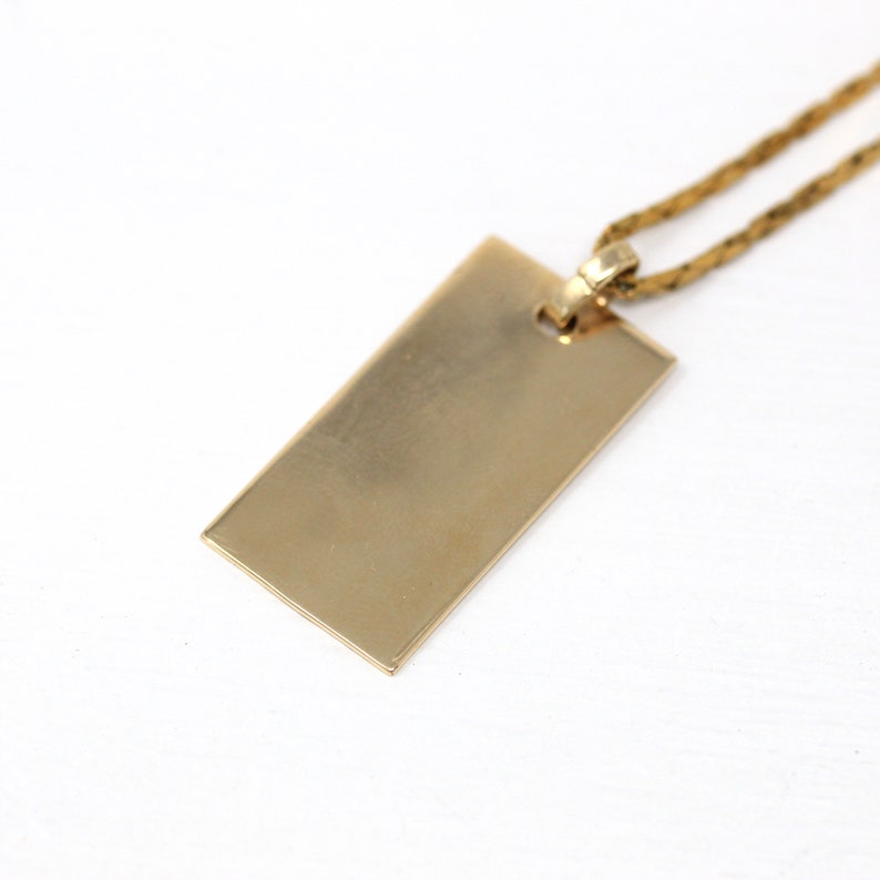 Sale Vintage Ingot Pendant Retro 9 Carat Solid Yellow Gold Blank