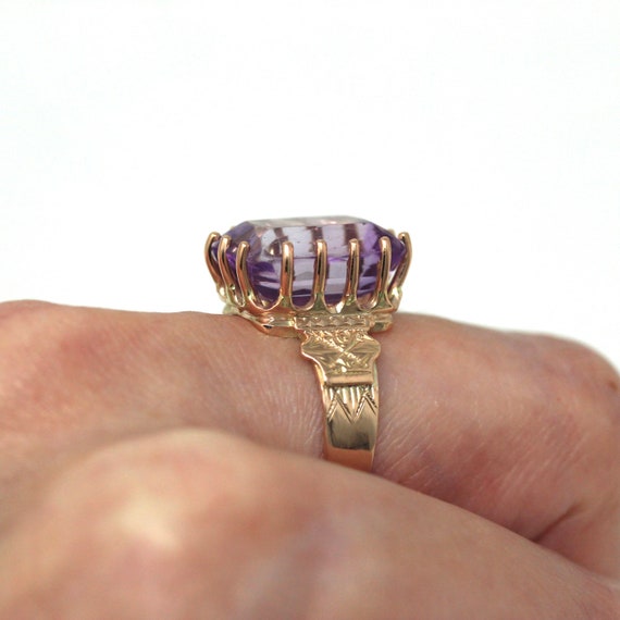 House Of Vincent - Amethyst Pond Ring VJ230-URG-GA - Green Amethyst - Gilded main image 1