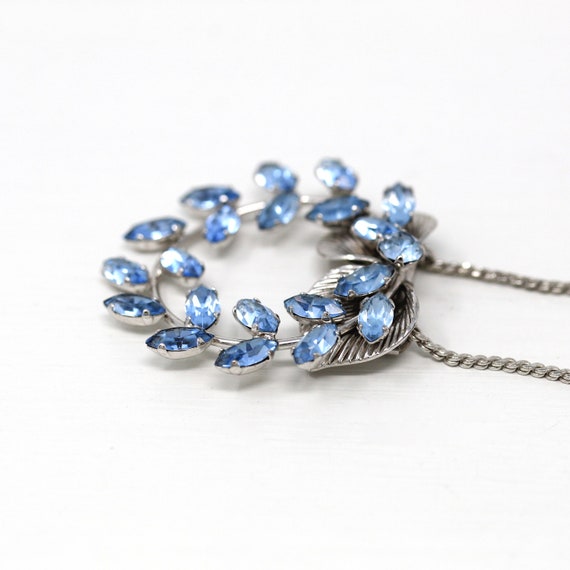 Van Dell Necklace - Vintage Sterling Silver Blue … - image 7