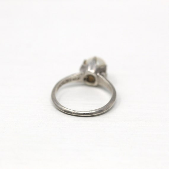 Sale - Cultured Pearl Ring - Mid Century Sterling… - image 7
