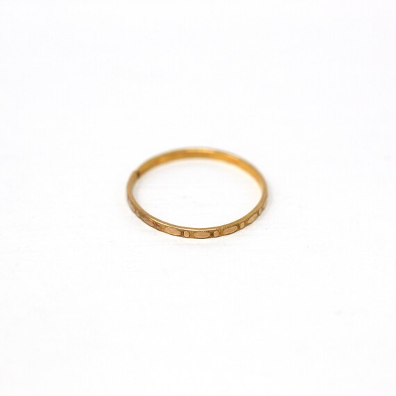 Vintage Baby Band - Retro 10k Yellow Gold Pinky M… - image 5