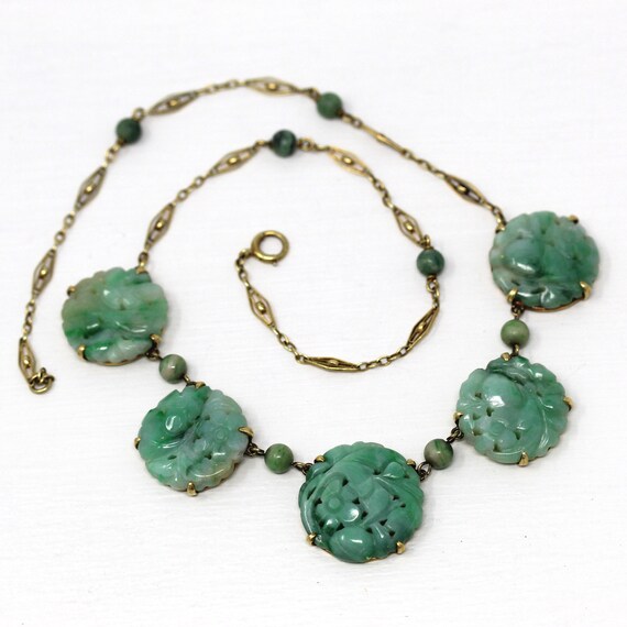 Antique jade necklace for sale online