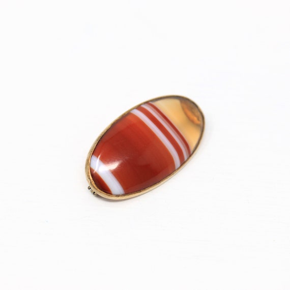 Buy Vintage Gold Filled Agate Brooch Online in India 