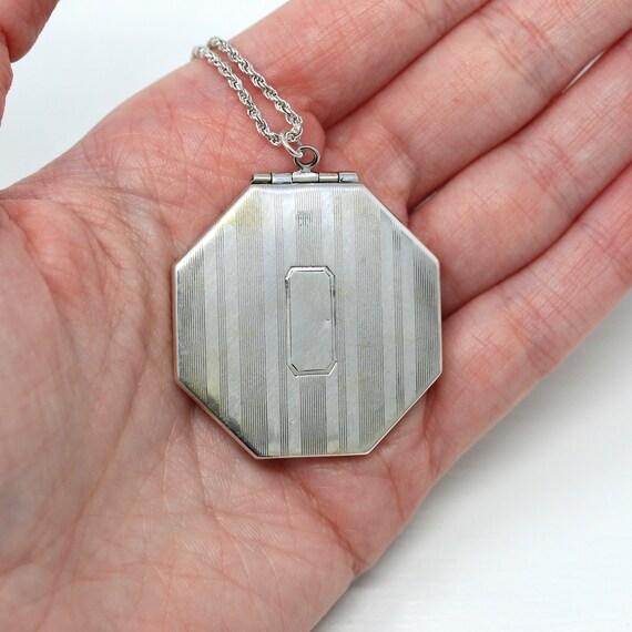 Sale - Art Deco Locket - Antique Sterling Silver … - image 9