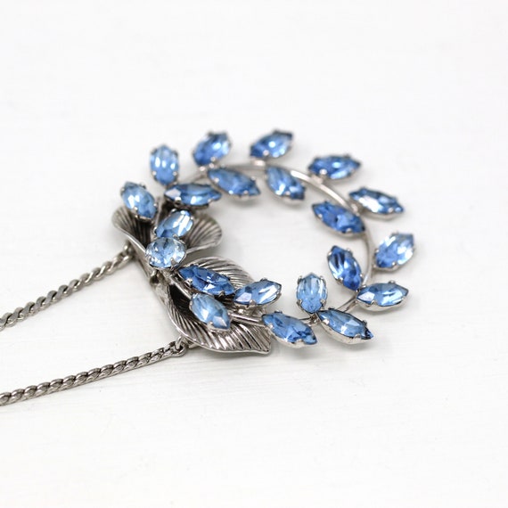 Van Dell Necklace - Vintage Sterling Silver Blue … - image 5
