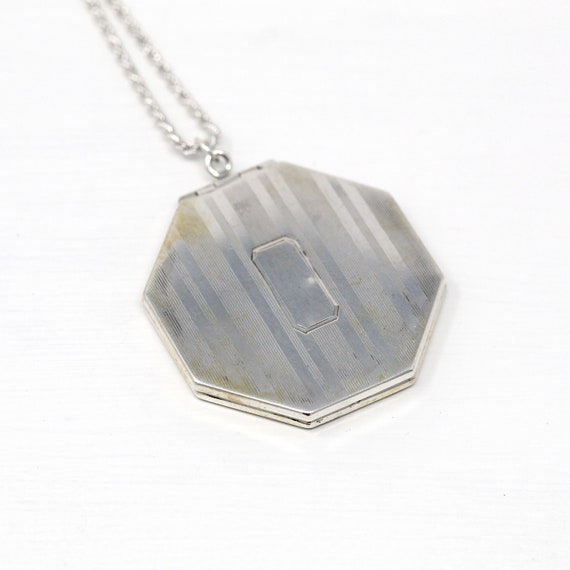Sale - Art Deco Locket - Antique Sterling Silver … - image 6