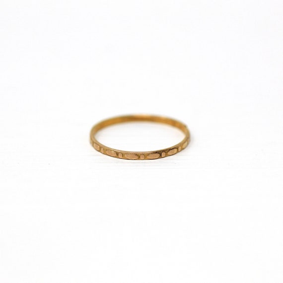 Vintage Baby Band - Retro 10k Yellow Gold Pinky M… - image 4