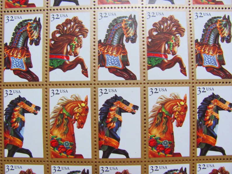 Scott# 2390-93 \"CAROUSEL ANIMALS\" ZIP BLOCK (4) MNH