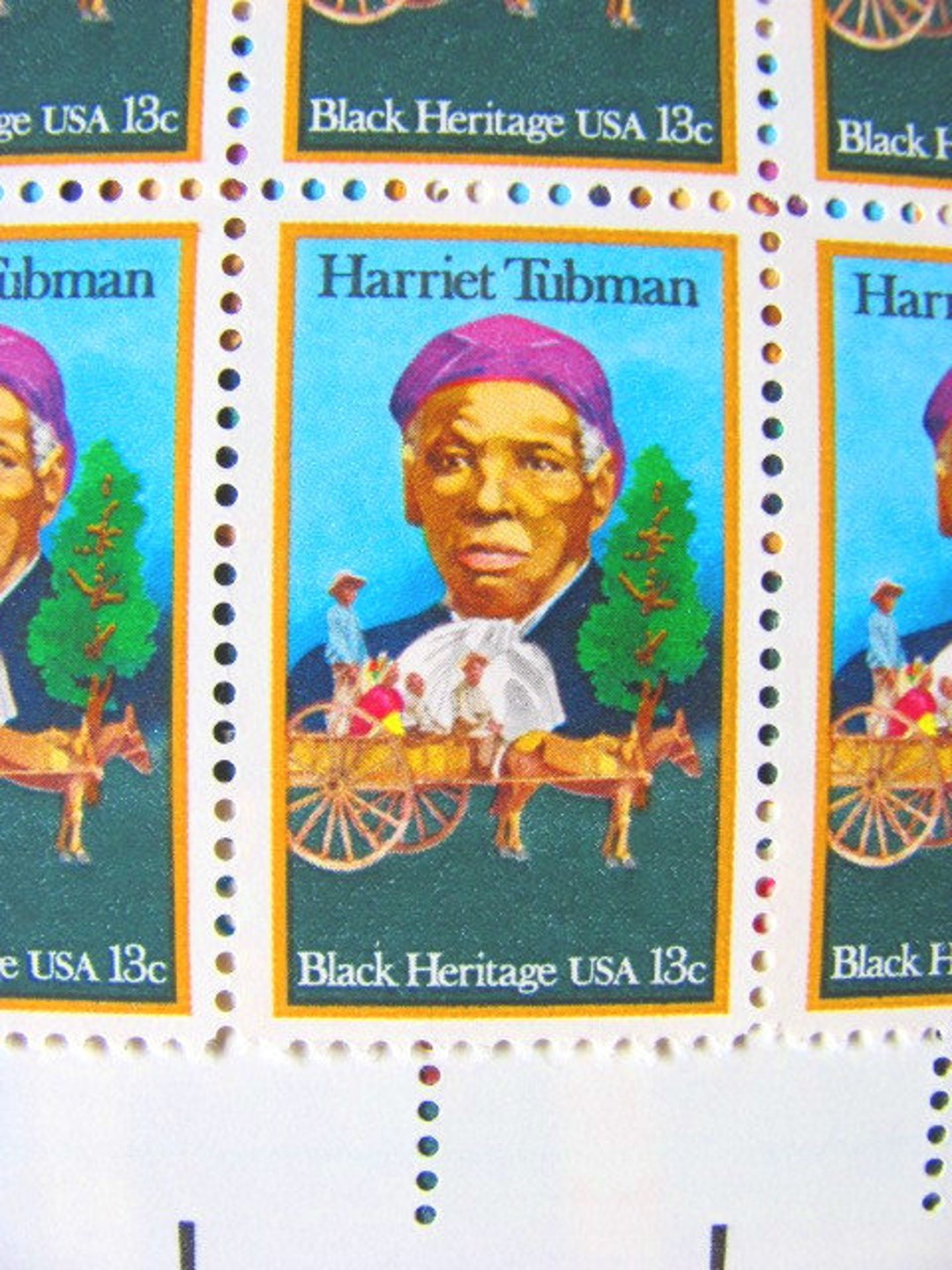 Harriet Tubman Collection of 50 Vintage Unused US Postage Stamps 1980