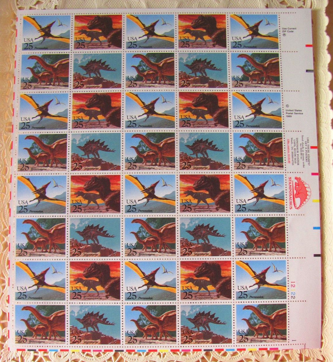 Lot Of Unused 25¢ US Postage Stamps – Vintage Singles & Blocks – $12.50 Face Value
