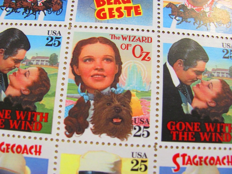 Wizard of Oz Full Sheet of 40 Unused Vintage US Postage Stamps Etsy