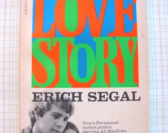 Vintage Taschenbuch Roman Love Story Oliver's Story Erich Segal 1970er Jahre Romance Fiction Book Ali MacGraw Rayon O'Neal Film Hollywood