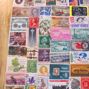 Antiques Roadshow 100 Vintage US Postage Stamps Americana Collage Old Fashioned Philately Civil Rights Revolutionary War Midwest Dustbowl image 4