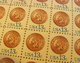 Native Americans 150 UNused Vintage Indians Postage Stamps Navajo Cherokee Pueblo Tribal Southwestern Chief Save the Date Wedding Postage 2