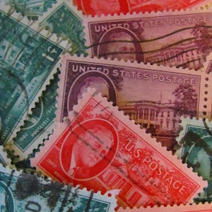 Selos postais comemorativos dos EUA Hyde Park 50 Vintage FDR 40s 1-3cent Vermelho Verde Roxo Presidente Franklin Roosevelt Warm Springs GA Filatelia