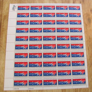 Long Distance Relationship Full Sheet of 50 Vintage Unused US Postage