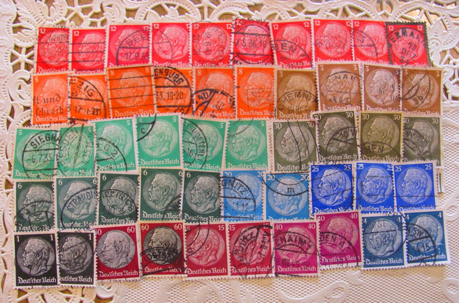 On the Rhine 50 Vintage German Postage Stamps 1930s Paul Von Etsy