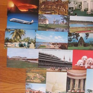 Fantastische Reise 20er Set Vintage Postkarten Unbenutzte Postkarten Sammlung Midcentury Modern Architektur Scrapbooking Reisejournal 4