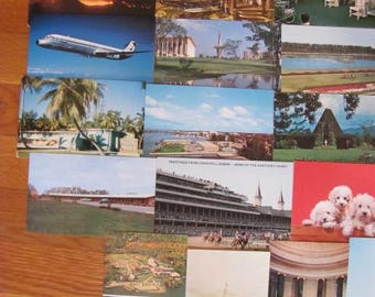 Fantastic Voyage Set of 20 Vintage Postcards UNUsed Postal Cards Collection Midcentury Modern Architecture Scrapbooking Travel Journal 4