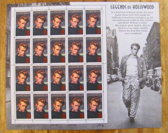 ジェームス・ディーン 未使用ヴィンテージ米国郵便切手 20 枚セット 32