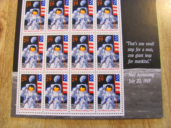宇宙 切手 宇宙探査 12枚のヴィンテージ未使用米国郵便切手29セント 25周年