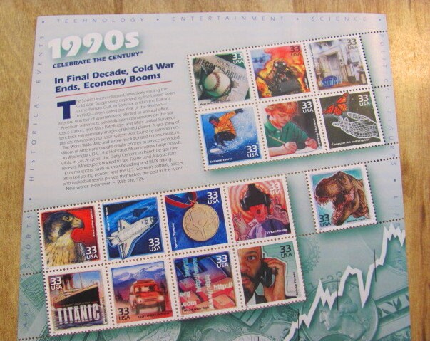 1990s Full Sheet 15 Unused Vintage US Postage Stamps 33-c - Etsy