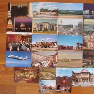 Fantastische Reise 20er Set Vintage Postkarten Unbenutzte Postkarten Sammlung Midcentury Modern Architektur Scrapbooking Reisetagebuch 5