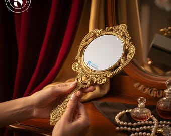 Antique Mirrors Handheld Looks like a Royal Mirror Precision Quality