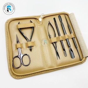 Manicure Pedicure Tools Kit: Cuticle Pushers, Nail Nippers & Spring Scissor