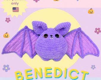 Crochet pattern for Benedict the chubby bat PDF download