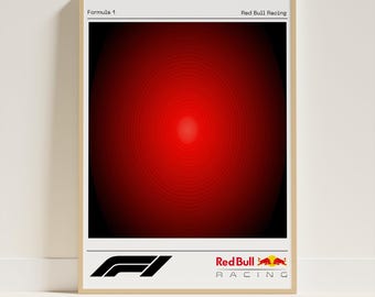 Redbull F1 Racing Poster Red Printable Digital Wall Art  Formula 1 Home Decor