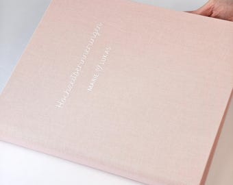 Personalisierter Hochzeitsordner A4| Leinen | Hochzeitserinnerungen oder Vorbereitung | Geschenk zur Hochzeit & Verlobung | Ordner mit Namen