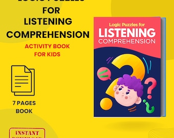 Logic Puzzles Listening Comprehension Activity Book for Kids (Digital Download)