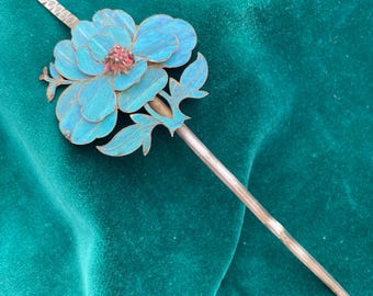 Antique Kingfisher Feather Hair Pin. Ear Pick. Chinese 1800s. Qing Dynasty Tian-Tsui. UK Shipping.