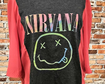 One of a kind repurposed/upcycled shirt