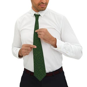 Japanese Lucky Charm Necktie with Pine, Bamboo, and Plum Design Men's Fashion Accessory Perfect for Business Meetings and Gifts
