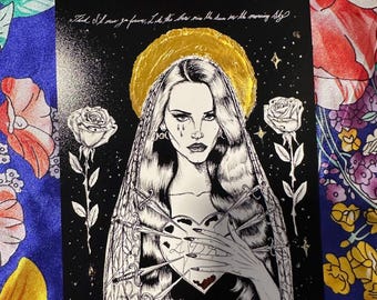 Impresión de Lana Del Rey (semi brillante) 5x7 pulgadas