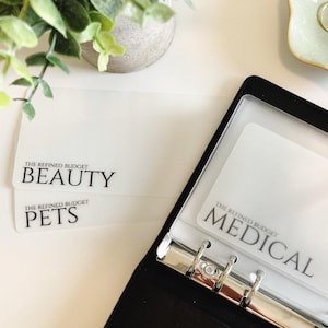 Aangepaste insteekkaarten A6-geldenvelop: gelamineerde tijdelijke aanduidingen voor budgetbinders