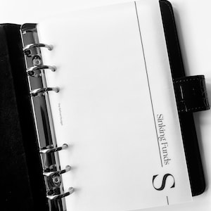 A6 Custom Dashboard for Budget Binder | Budgeting Tools | Money Management Accessories |