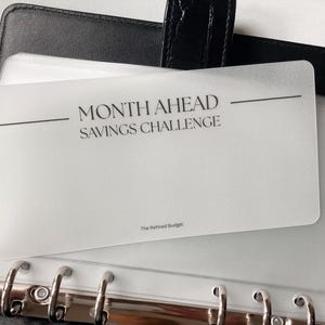 New! Month Ahead Savings Challenge | A6 Budget Inserts | Customize Your Bundle | Cash Envelope System | Budget Tools