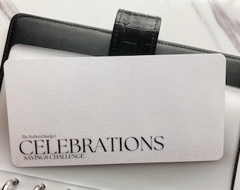 50% Off | Retired Design | Celebration Savings Challenge | 10 Inserts | Glossy Cardstock   Budgeting Tools