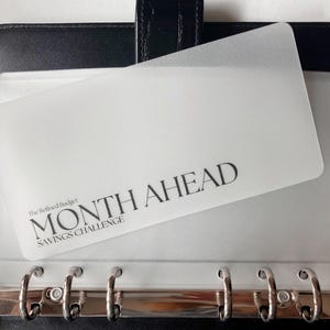 50% korting | Gepensioneerd ontwerp | Trackers voor gelamineerd perkamentbesparing: A6-bijsluiters van Month Ahead