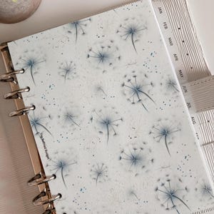 A6 Dashboard for Budget Binder | Blue Dandelion | Budgeting Tools | Money Management Accessories | Cash Stuffing Dashboard