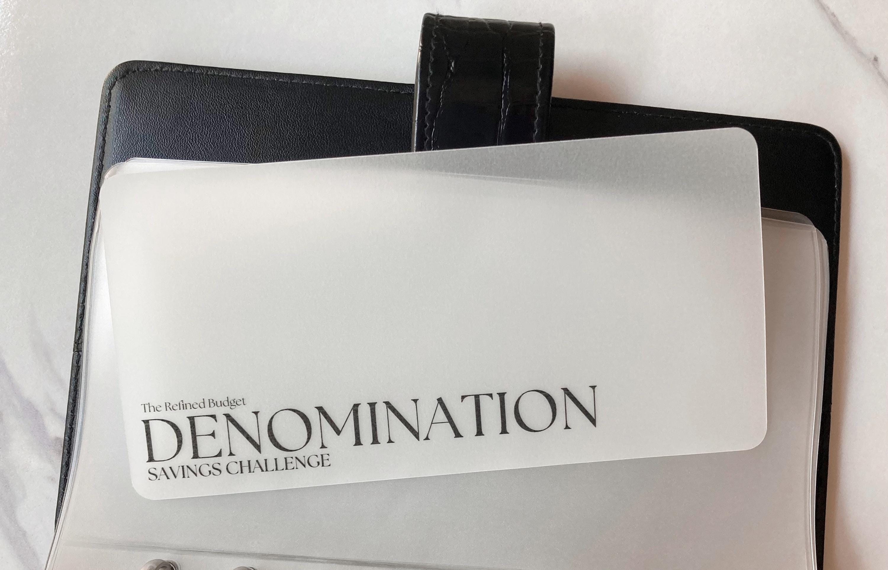 50% off | Retired Design | Denomination Savings Challenge | Matte Vellum | 6 Inserts