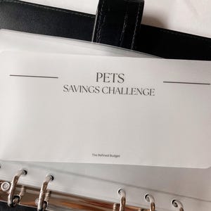 New! Pet Savings Challenge | A6 Binder Inserts | Customize Your Bundle