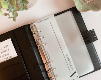 Custom Laminated Bookmarks for A5 and A6 Binders | Budgeting Essentials